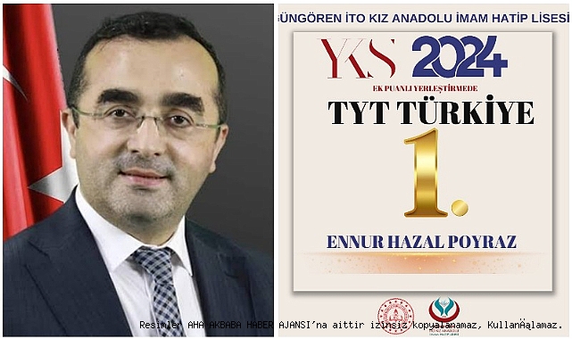 Ferhat Öztürk Güngören'de TYT Türkiye 1.'si Ennur Hazal Poyraz'ı ilk tebrik eden oldu